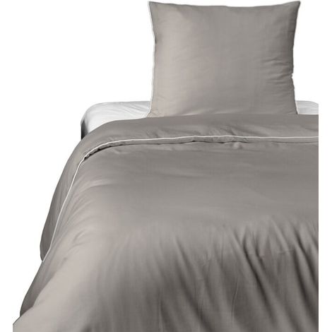 Bettwäscheset aus reiner Baumwolle 140x200 Beige Premium (1/5)