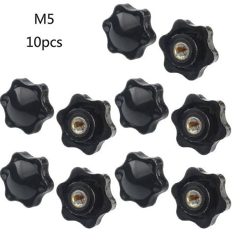 10 vis de serrage à tête hexagonale filetée intérieure M5/M6/M8/M10 et écrous papillon M5 (1/5)