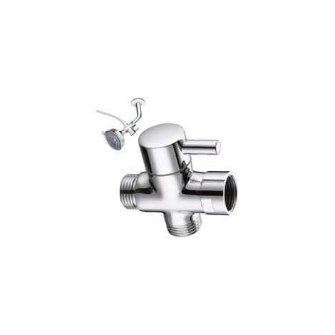 3-Wege-Handbrauseventil aus massivem Messing, G1/2", Duschkomponenten, Universalarmaturen - Crezuo