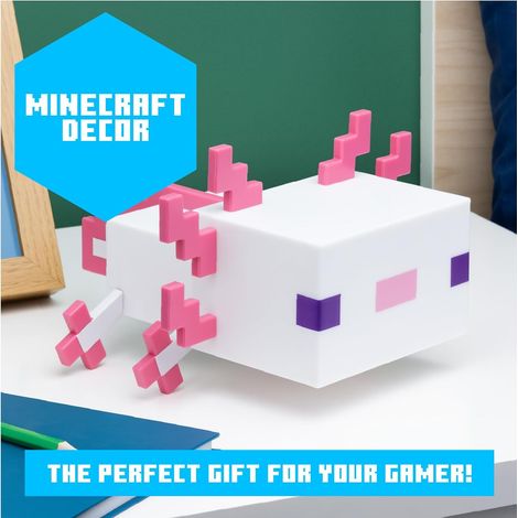JeiibrZui - Lampe Axolotl - 2 cm - 5 modes de couleur - Rose - Décoration officielle pour bureau et table de chevet gaming (1/5)