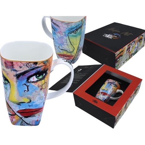 Mug en porcelaine Louis Jover femme POUR café ou thé, cadeau 3 (1/4)