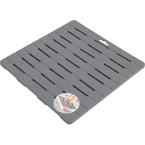 Pedana doccia rigida 55x55 cm grigia in plastica PP linea Winny Feridras (1/2)