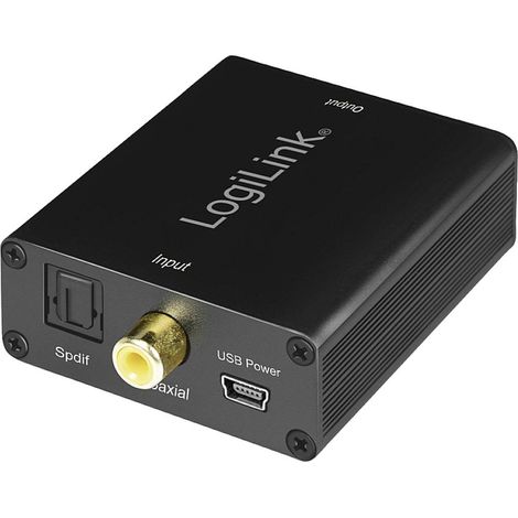 LogiLink CA0101 Toslink / Cinch-RCA / Jack audio Adaptateur [1x Toslink femelle (ODT), Cinch-RCA femelle - 1x Cinch-RCA