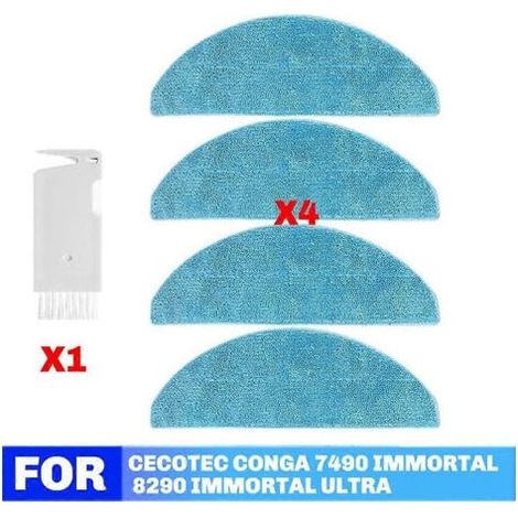 Accessoires pour balais-serpillières compatibles avec les aspirateurs Cecotec Conga 7490 Immortal/8290 Immortal/Kabum Smart 900 (kit de remplacement de pièces). (1/5)