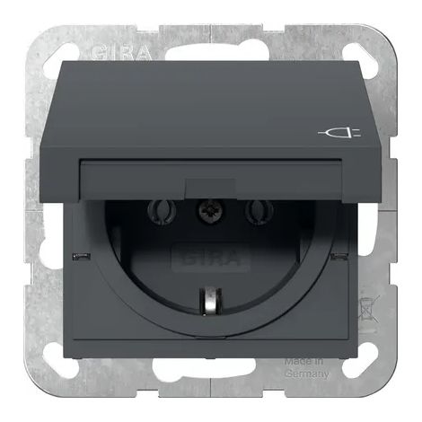 Gira Presa SCHUKO KD System 55 Antracite [445428], 4454 28