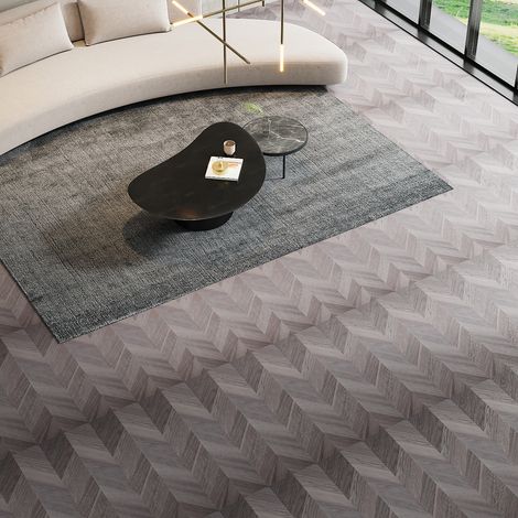 36Pcs Chevron Self-Adhesive PVC Flooring Planks (1/5)