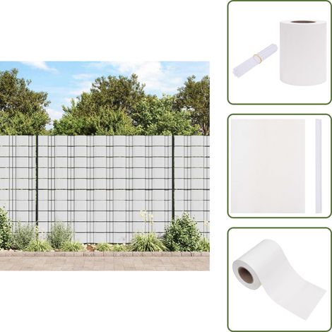 The Living Store Écran d'intimité de jardin PVC 70x0,19 m Blanc - Clôture