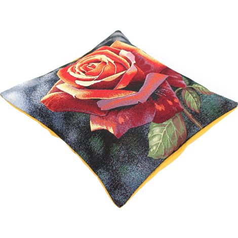 Housse de coussin 45x45 cm ADRANO Rose chatoyante polycoton acrylique (1/5)