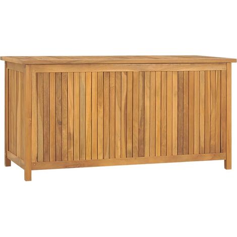 Caja de almacenamiento para jardín de 114 x 50 x 58 cm madera maciza de teca 020012987 (1/5)
