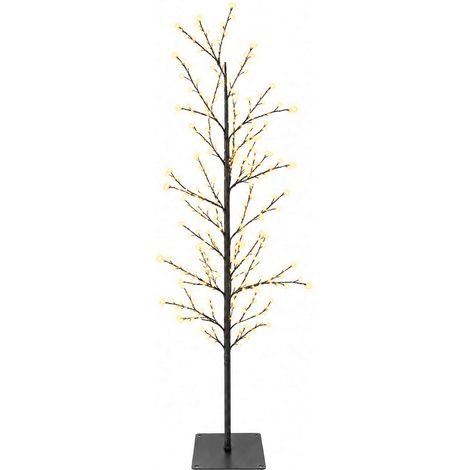Albero di Natale a betulla Nero 150 cm Acciaio 360 LED vidaXL (1/5)