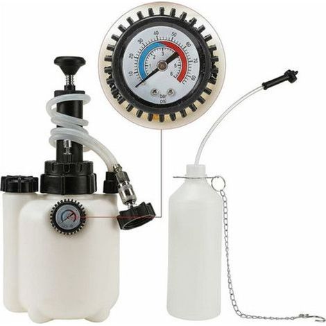 3L Purgeur de Frein Voiture, Purgeur de Liquide de Frein, avec Adaptateur E20, Pression de Service de 10-30 PSI, Bleeder de Frein (1/5)