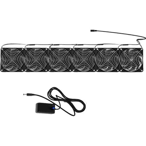 Ventilateur de cuisine de 12 cm avec vitesse réglable pour les cuisines et les abris pour animaux domestiques, assure une circulation d'air efficace, ventilateur d'extraction de 120 mm, multicolore (s (1/5)