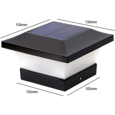 LED Lampadaire Solaire Exterieur, Villa Mur Paysage Lampe De Jardin, Accueil Lampe Murale Lumière, Piliers Super Lumineux, Pour Allée Du Jardin Patio Yard Pelouse Allée Chemins - Blanc-Fei Yu