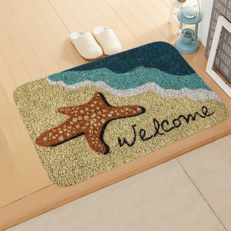 Welcome Doormat - Non-Slip Rubber Backing - Outdoor Front Porch Entryway Use - 40 x 60 cm - 1 Piece (1/3)