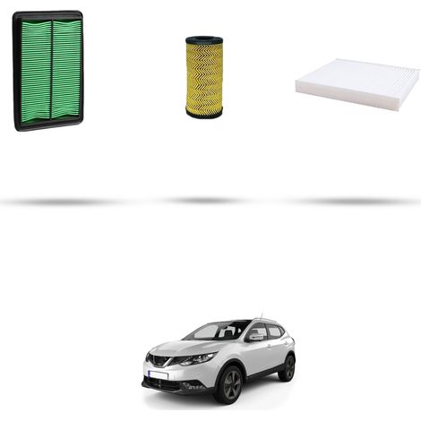 Kit tagliando 3 filtri compatibile con Nissan Qashqai II (J11E) 1.5 dCI 85kw Dal 2018 (1/5)