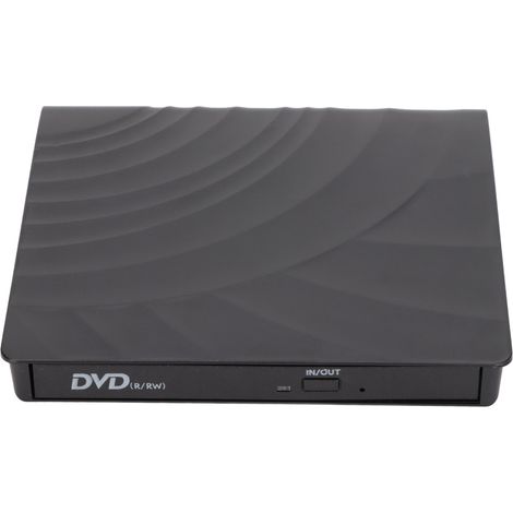 Lecteur DVD externe portable ultra-fin USB 3.0 Type-C haute vitesse pour Windows, Linux et OS X