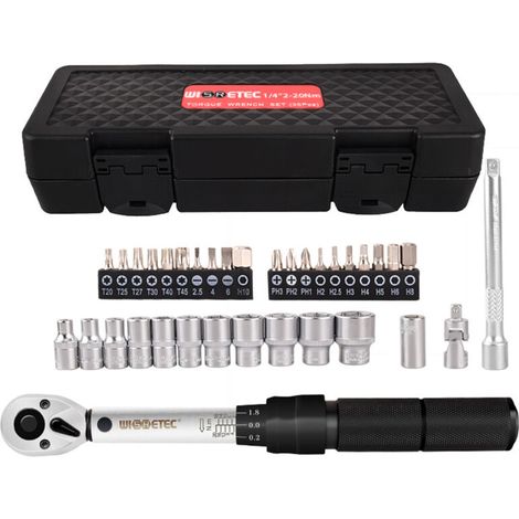 35-piece 1/4-inch Socket Set, Car Repair Tool, Combination Ratchet Torque Wrench Tools, Automotive Repair (1/5)