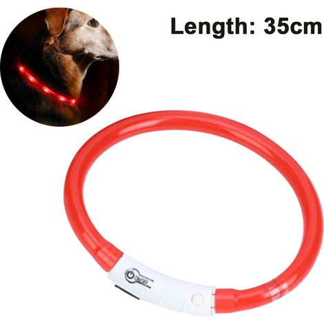 Collier lumineux LED pour chien, rechargeable par USB, pour la sécurité nocturne des animaux de compagnie, collier tendance pour chiens de petite, moyenne et grande taille. (1/4)