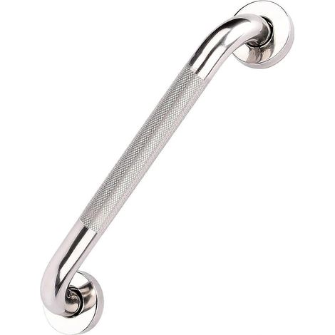 Barre d'appui de salle de bain, 30 cm, antidérapante, en acier inoxydable 304 chromé, avec poignée d'équilibre de sécurité, pour toilettes, cuisine et chambre, fixation murale par vis dissimulées. (1/5)
