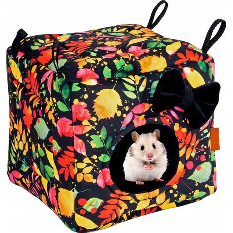 CUBO CASA SOSPESA Topo Ratto Furetto Degu Porcellino d'India 22x22cm (1/5)
