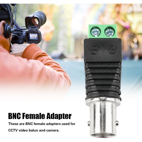 Lot de 10 connecteurs BNC femelles coaxiaux verts pour caméra de surveillance vidéo (balun).