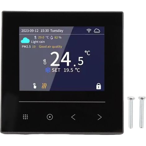 LCD color display thermostat, WIFI app control, smart temperature controller for wall-mounted oven (1/5)