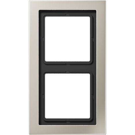 Jung Rahmen 2fach, LS-DESIGN, Edelstahl, senkrechte und waagerechte Montage ESD 2982 (1/3)