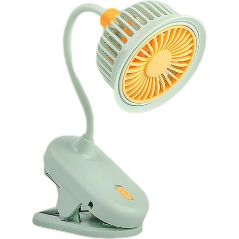 Ventilateur portable à pince, rotation à 360°, idéal pour le bureau ou la chambre. Mini ventilateur de table rechargeable par USB.-AquaForge