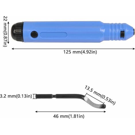 11-teiliges manuelles Entgratungswerkzeug-Set mit 10 um 360 ° drehbaren Entgratungsklingen, bequemes Schneiden für Stahl, Kunststoff, Aluminium, Kupfer