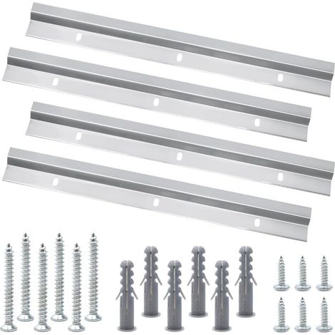 2 Paire 30 cm Rail Fixation Miroir Lourd Z, Barre de Fixation en Z, Fixation Cadre pour Cadre Lourd, Tête de Lit, Rack (avec Vis) (1/5)