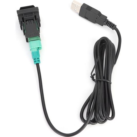 Autoradio USB 2.0 Adaptateur Câble Convertisseur avec Bouton Interrupteur Pièce Accessoire Voiture Audio (1/4)