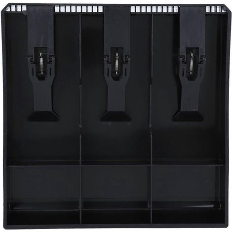 Insert de rechange pour tiroir-caisse, 3 billets, 3 pièces, boîte de rangement pour argent (noir)