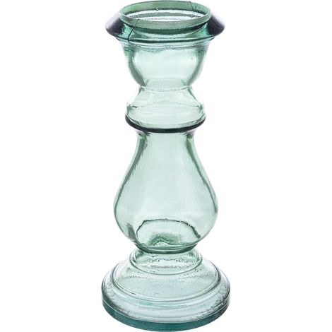 Candelabro in vetro jody blu zaffiro h 40cm prodotto con vetro riciclato -Ø13 x h 30cm / Verde giada (1/4)