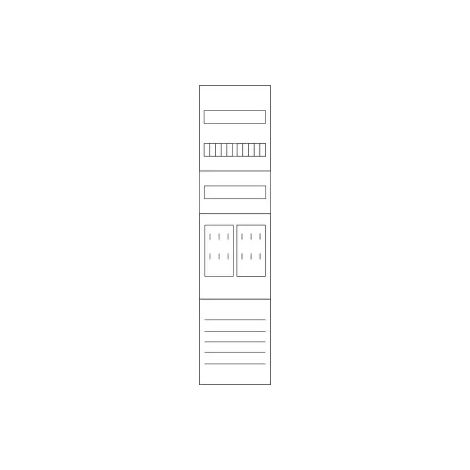 Eaton Caja de contador, 1 vía, equipado, versión Z17B0016, 113071
