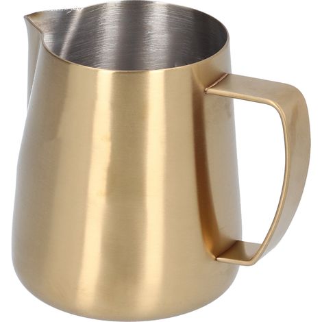 Mousseur à lait en acier inoxydable avec motif cygne, pot à moka pour usage domestique, tasse à mousse en métal argenté
