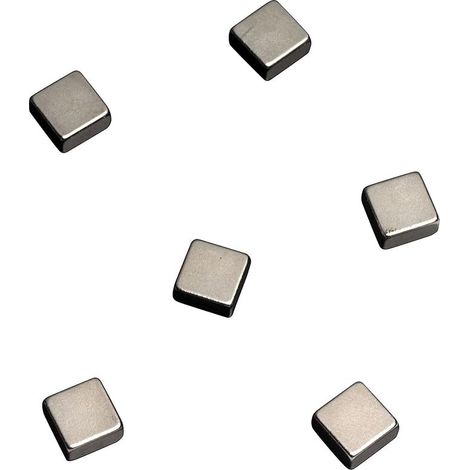 Aimants carrés - NAGA - Acier - 6 x 6 cm - Puissants - Métal