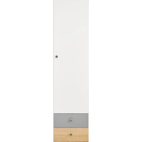 Estantería Tesmonu 103 , Cerrable, Con cajones, Con puertas, Aglomerado laminado, Número de puertas: 1, Número de cajones: 2, 190x45x40cm