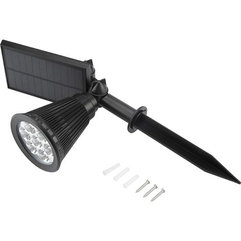 Lampe murale solaire, lampe de jardin étanche à piquer, projecteur extérieur LED RGB (1/5)