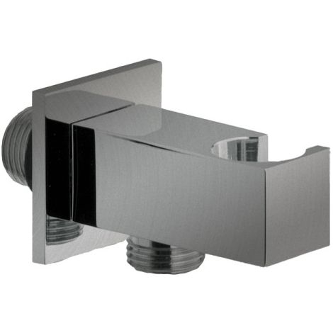Applique prise d'eau carrée Métal Brossé Hydrothérapie - CRISTINA ONDYNA PD44777 (1/2)