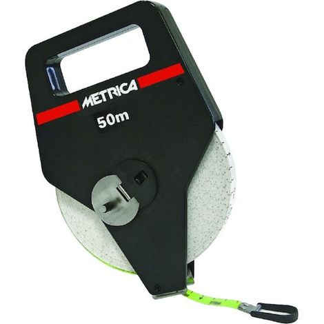 Mesure longue en fibre de verre HITFIX 50 mètres x 13mm avec poignée - METRICA