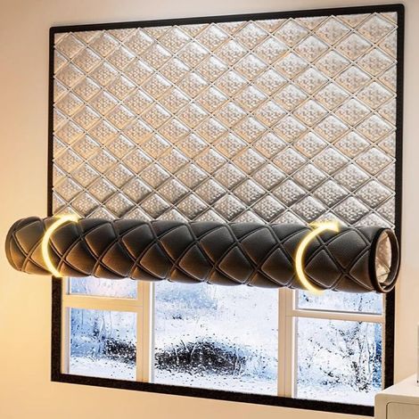 Rideaux isolants, rideaux occultants imperméables et thermiques en tissu Oxford, adaptés à une utilisation hivernale dans les chambres de camping-car, 120 cm de large x 120 cm de haut. (1/4)