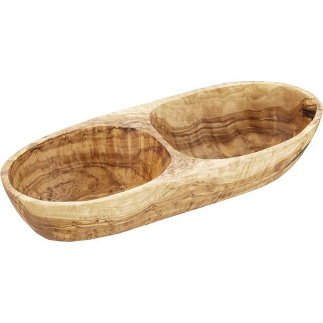 Bol - Olive - 26,5 x 11 cm, hauteur : 5 cm bois d'olivier 0,6 l (chaque pièce est unique. La couleur et le grain peuvent varier (1/4)