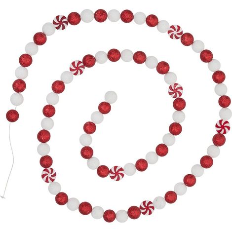 Ghirlanda in polistirolo l.1,8m rosso e bianco - Feeric lights & christmas (1/3)