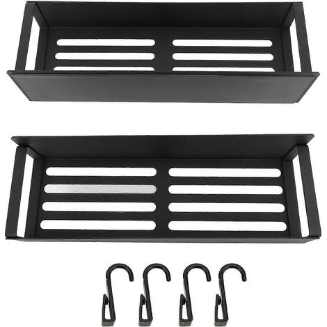 Seitliches Kühlschrank-Aufbewahrungsregal, magnetisches Küchenregal aus Eisen, Wandmontage, Gewürzregal, 2-teiliges Set