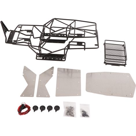 Support de métal avec plaque de protection pour phares de toit Axial Wraith AX90018 90020 1/10 Voiture RC (1/5)