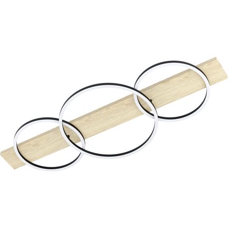 Lampe de plafond Boyal 3L - en plomb - avec aspect bois - 901717