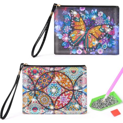 2er Set Diamond Painting Kosmetiktaschen mit Zubehör für Mädchen (1/4)