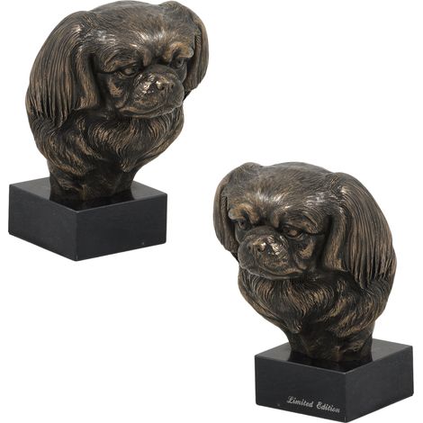 Spaniel tibetano - statuetta di cane, busto su base di pietra, scultura, trofeo per una mostra canina di Art-Dog (1/5)