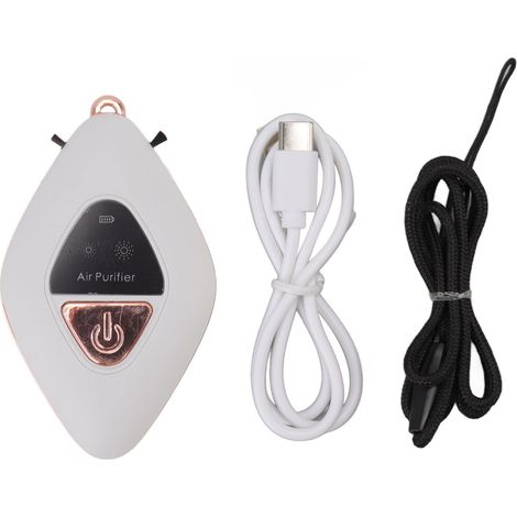 Purificateur d'Air Personnel Portable à Ions Négatifs - Collier USB Anti-Fumée pour Extérieur (1/5)