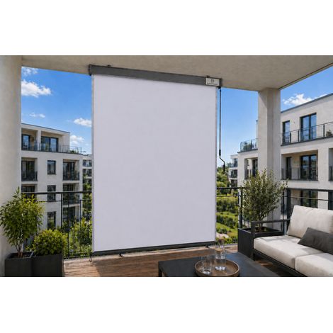 Strattore Ausziehbare Senkrechtmarkise / Vertikalmarkise 140 x 250 cm - Hellgrau